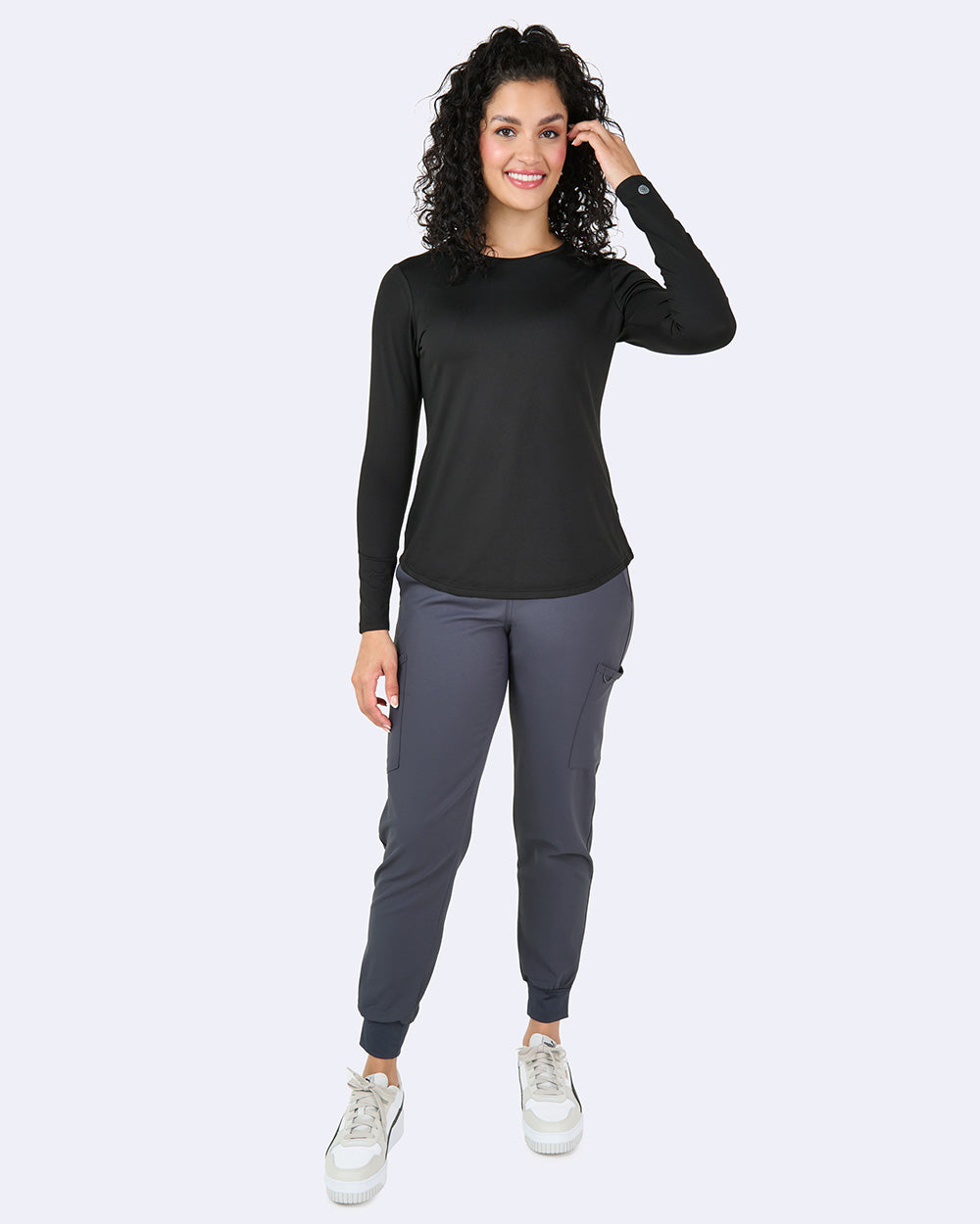 Zavate Tiffany Knit Tee Style 1193 in color Black Image 4