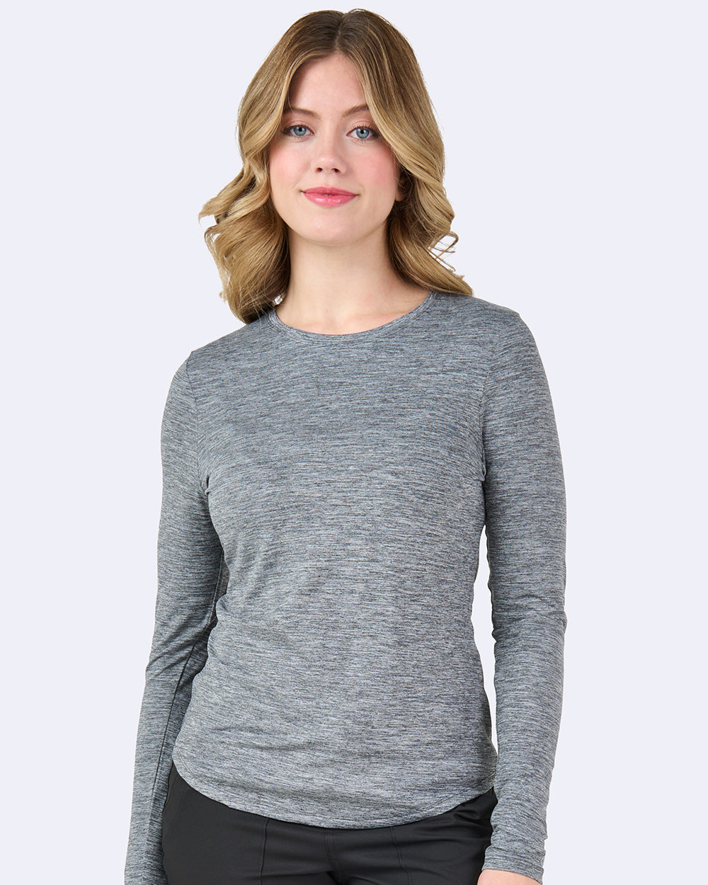 Ava Therese 1193 Tiffany Knit Tee Heather Grey