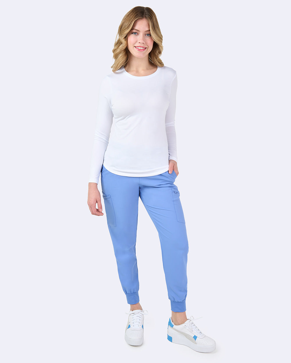 Ava Therese 1193 Tiffany Knit Tee White