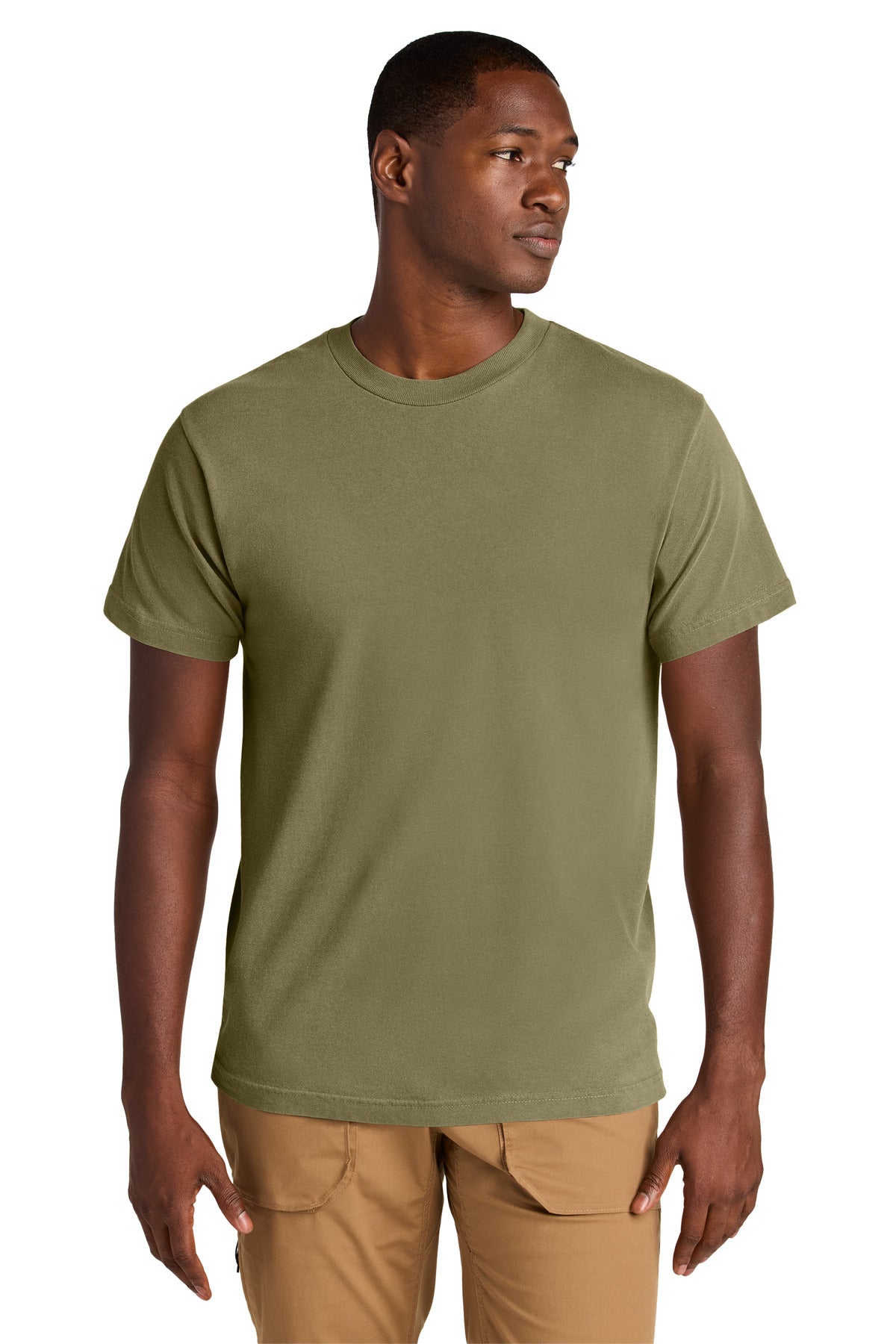 American Apparel Unisex Heavyweight Cotton Garment-Dyed Tee 1301GD Faded Army