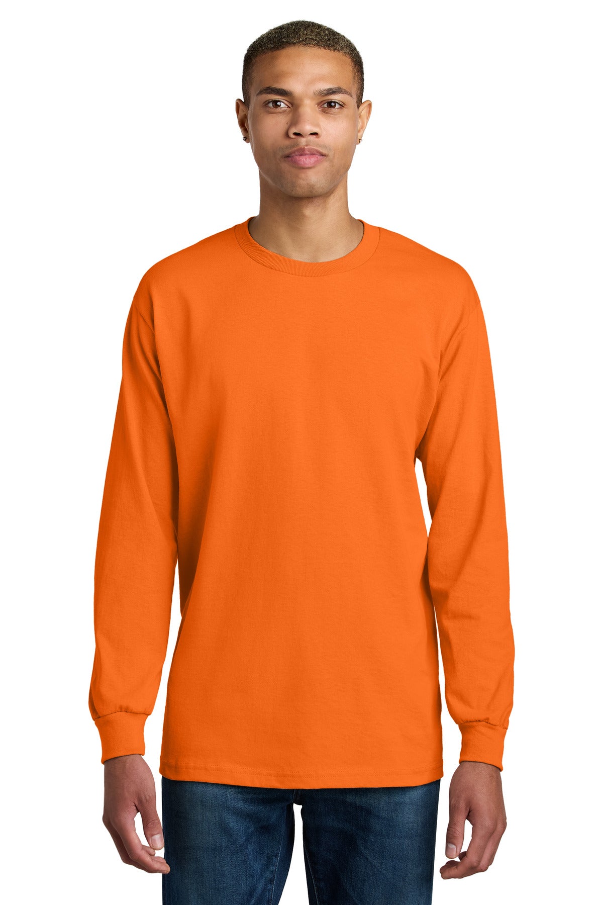 American Apparel Heavyweight Unisex Long Sleeve T-Shirt 1304 Orange
