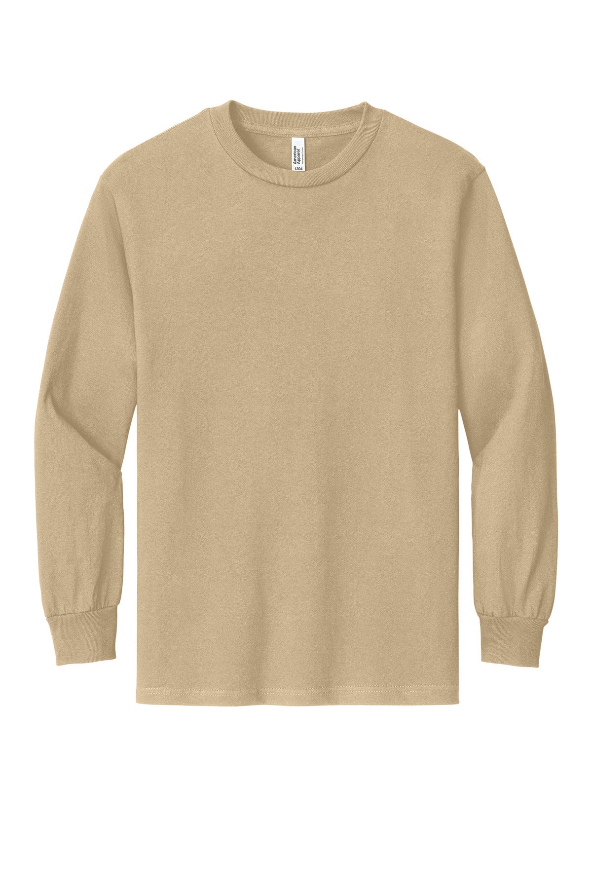 American Apparel Heavyweight Unisex Long Sleeve T-Shirt 1304 Sand