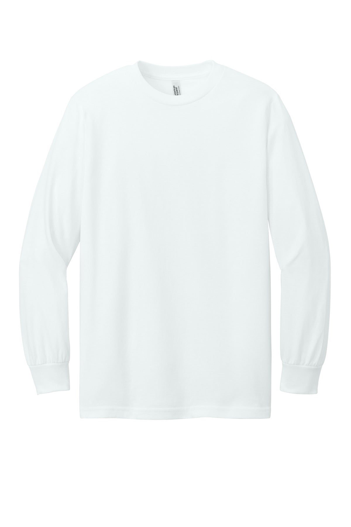 American Apparel Heavyweight Unisex Long Sleeve T-Shirt 1304 White