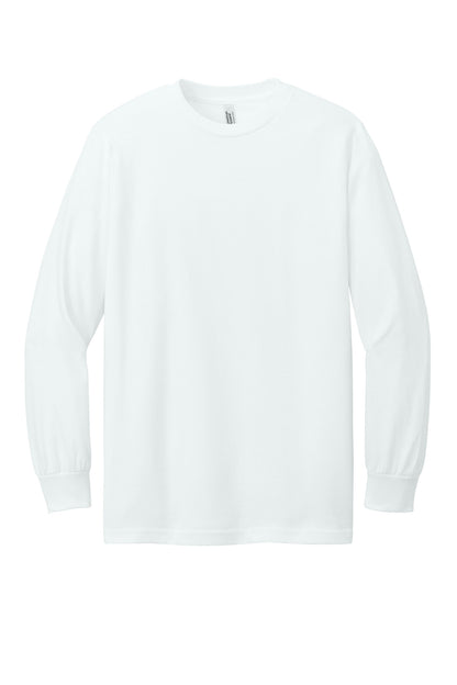 American Apparel Heavyweight Unisex Long Sleeve T-Shirt 1304 White
