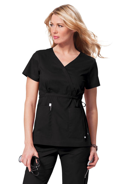 Classics Katelyn Women's 2-Pocket Scrub Top Black