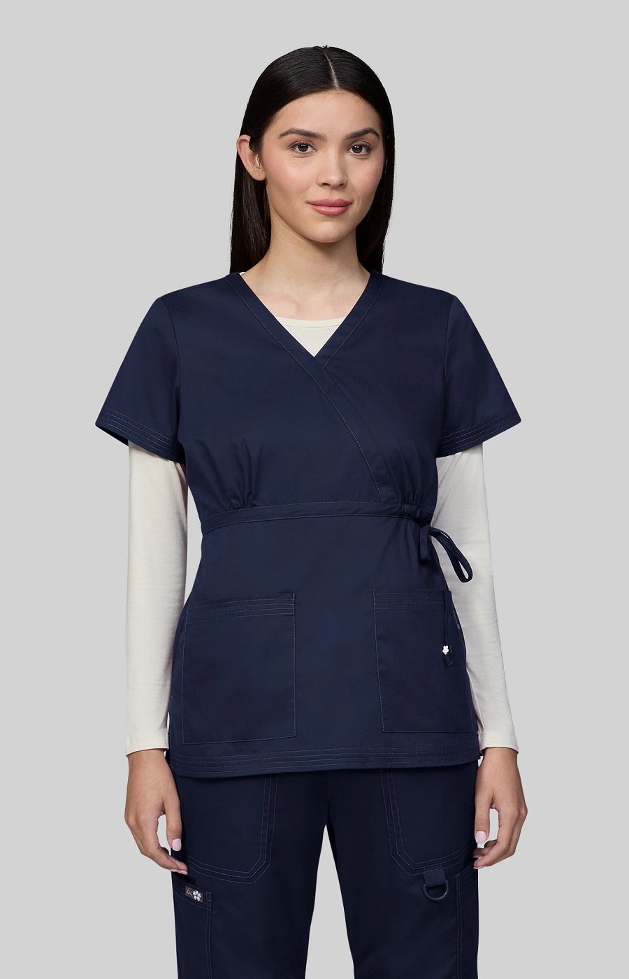Classics Katelyn Women's 2-Pocket Scrub Top Navy