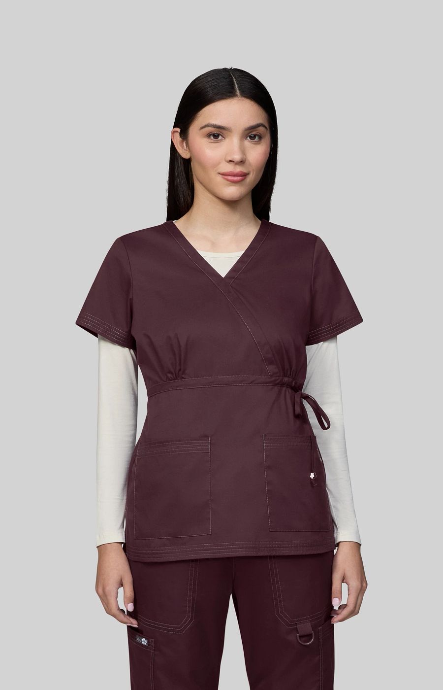 Classics Katelyn Women's 2-Pocket Scrub Top Cognac