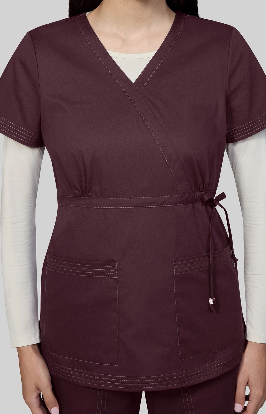 Classics Katelyn Women's 2-Pocket Scrub Top Cognac