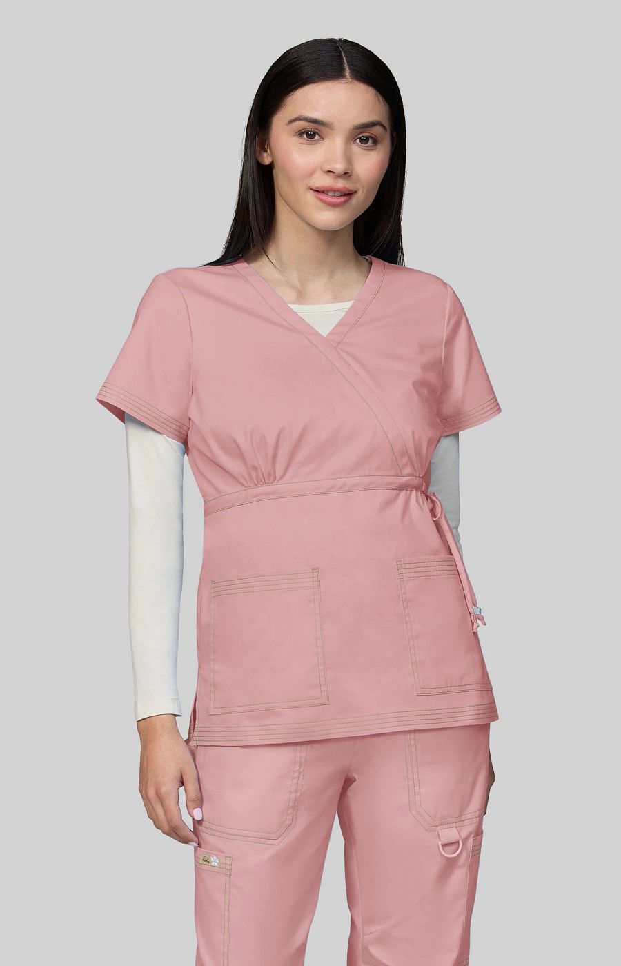Classics Katelyn Women's 2-Pocket Scrub Top Ballet Rose