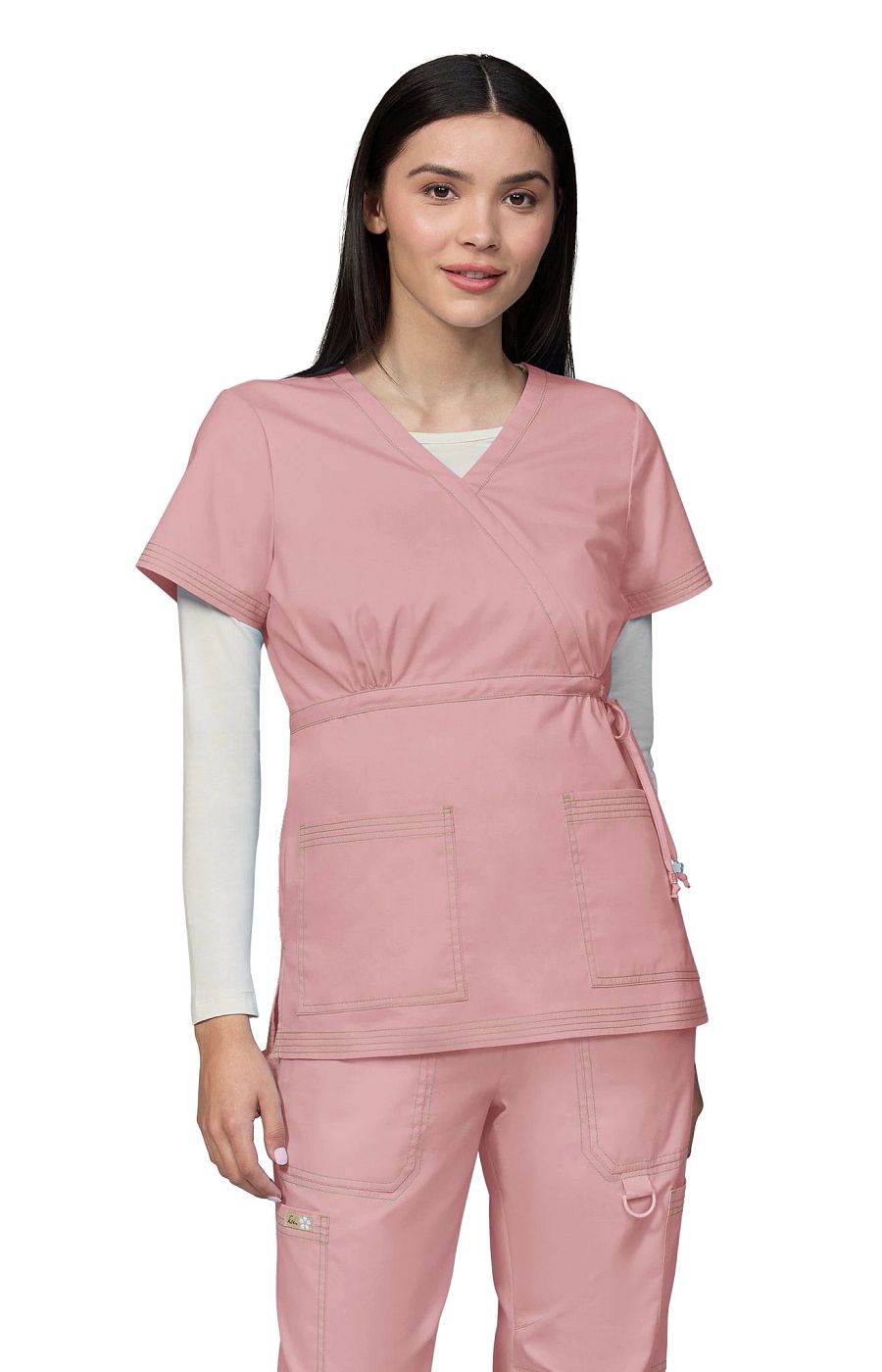 Classics Katelyn Women's 2-Pocket Scrub Top Ballet Rose