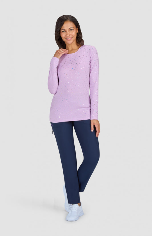 Lite 167PR Tessa Tee Lavender Iridescent Diamond Pattern