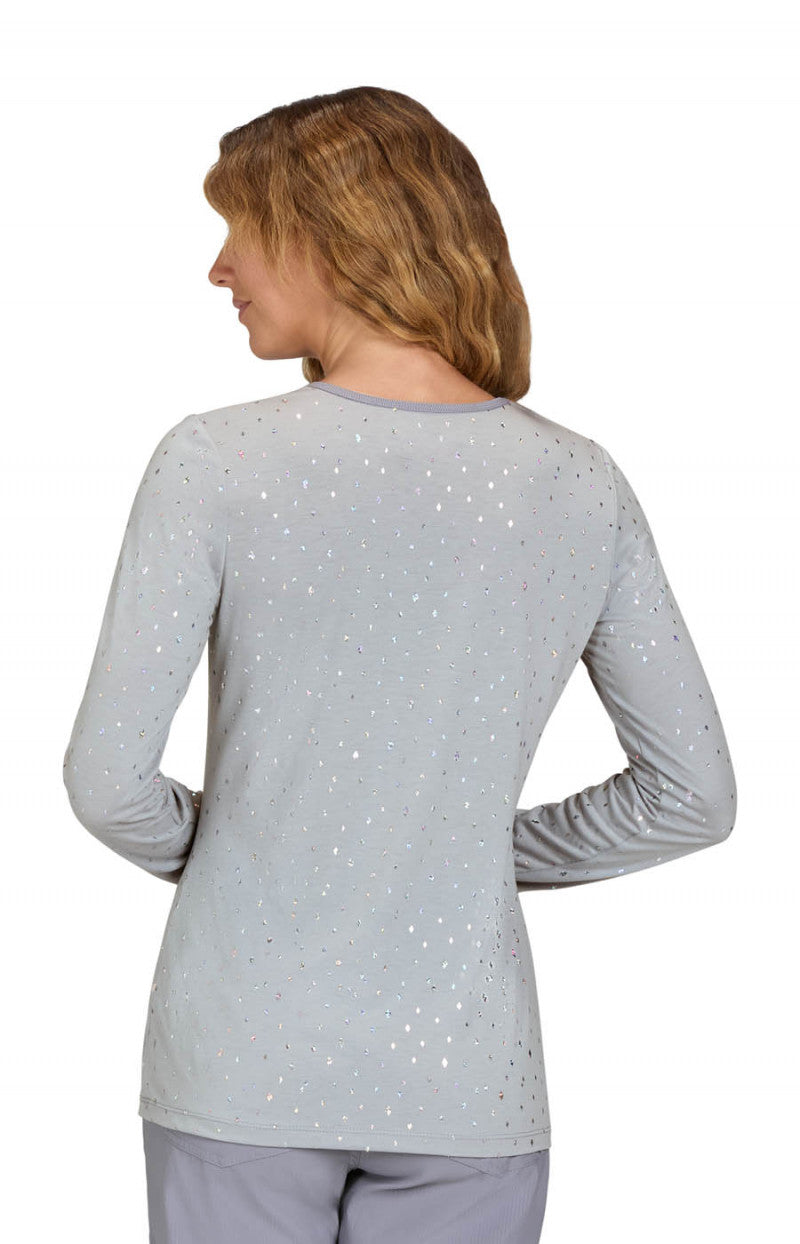 Lite 167PR Tessa Tee Platinum Iridescent Diamond Pattern