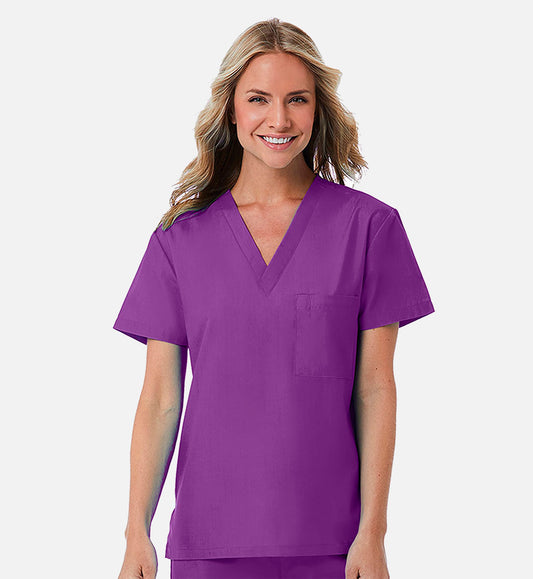 Redpanda 1706 Unisex V-Neck Top Eggplant