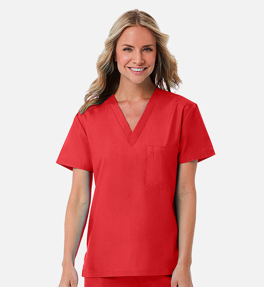 Redpanda 1706 Unisex V-Neck Top Red