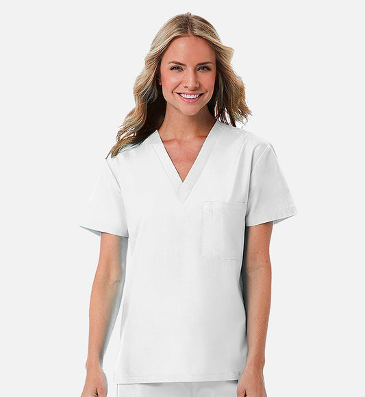 Redpanda 1706 Unisex V-Neck Top White