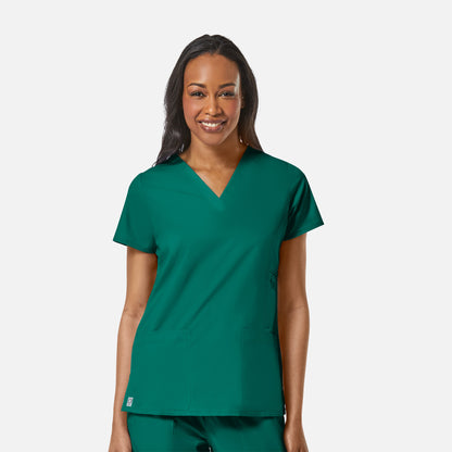 EON 1708 Women's Multi-Pocket V-neck Top Hunter