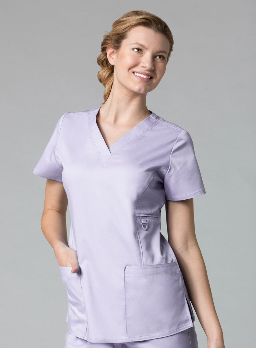 EON 1708 Women’s Multi-Pocket V-neck Top Lavender