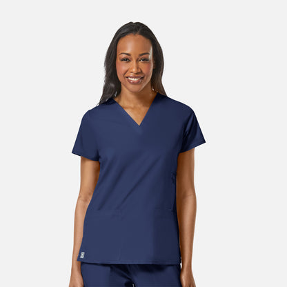 EON 1708 Women's Multi-Pocket V-neck Top True Navy