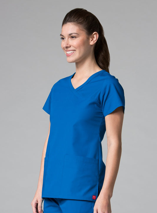 RedPanda 1726 Women’s Mock Wrap Top Royal Blue