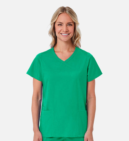 Redpanda 1726 Women's Mock Wrap Top Surgical Green