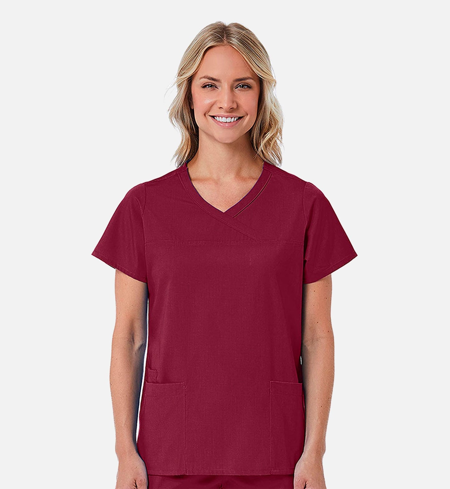 Redpanda 1726 Women's Mock Wrap Top Wine