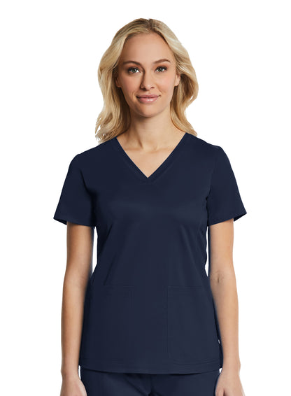 EON Sport 1768 Women's Multi-Pocket V-neck Top Navy