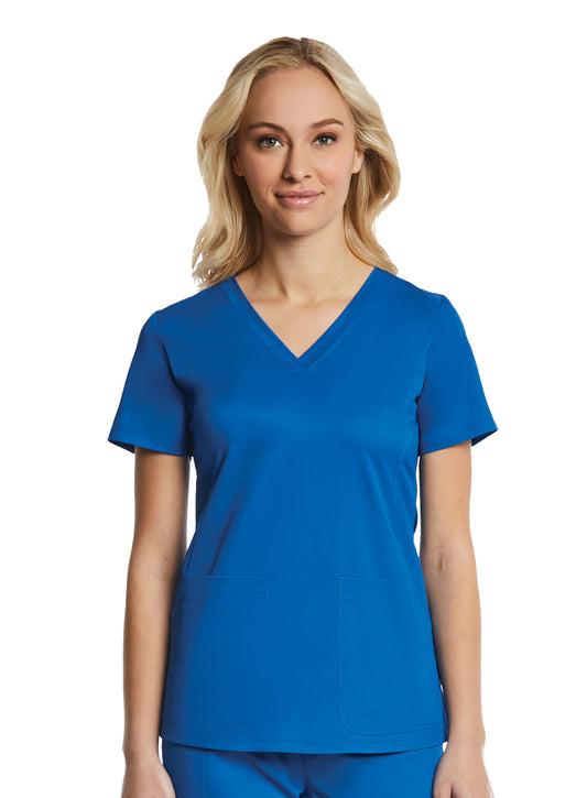 EON Sport 1768 Women’s Multi-Pocket V-neck Top Royal Blue