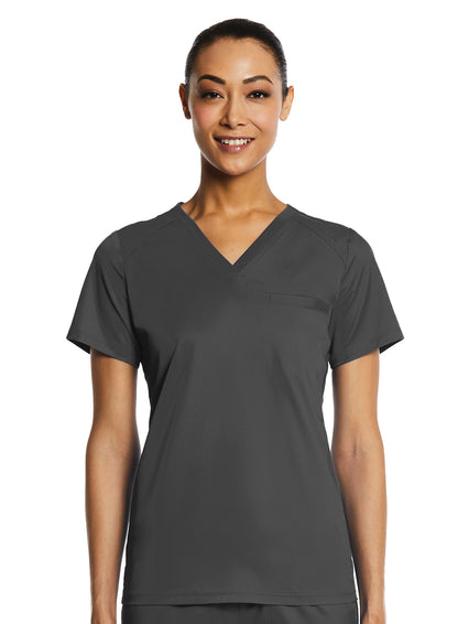 EON Sport 1778 Women's Tuckable V Neck Top Charcoal
