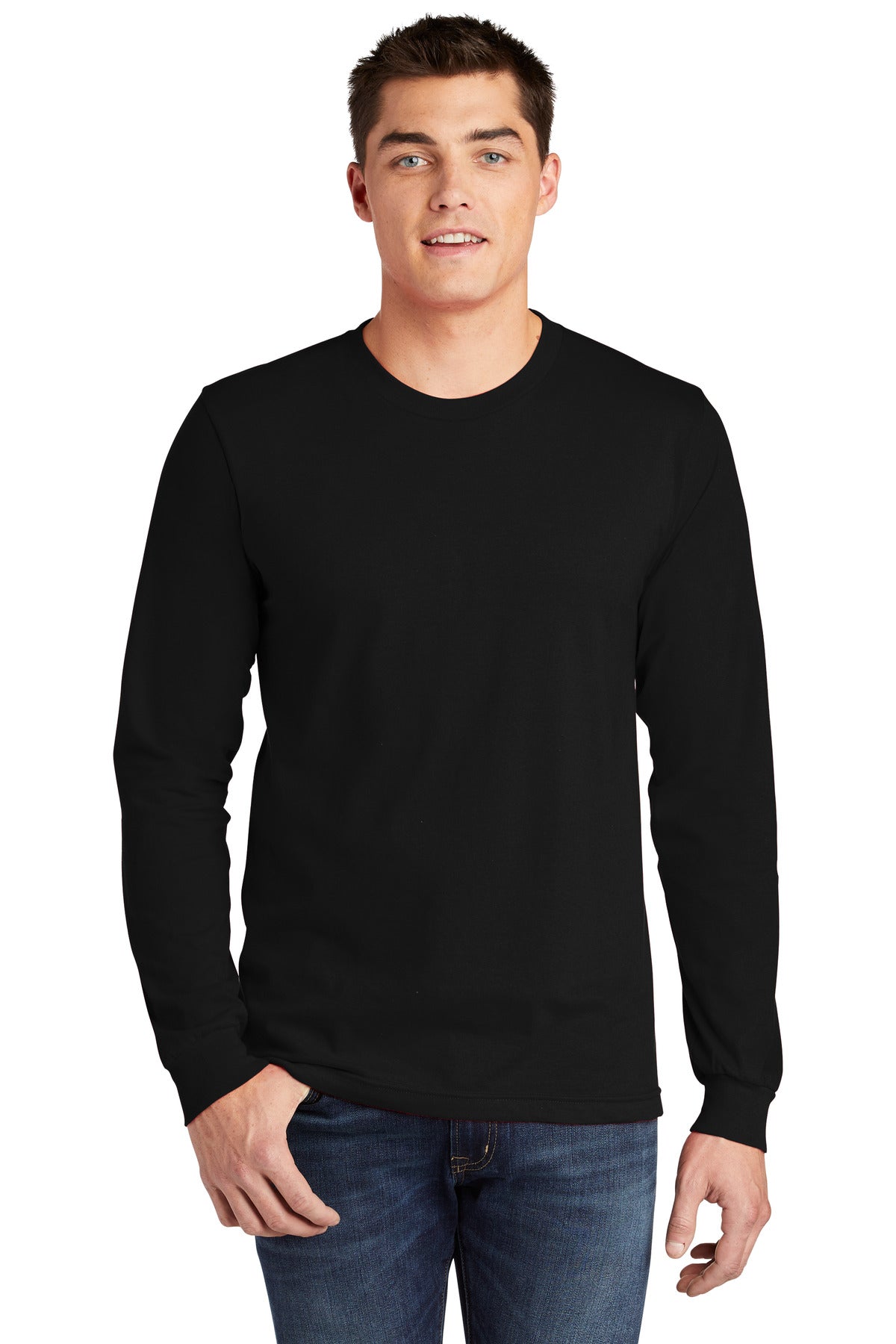 American Apparel  Fine Jersey Unisex Long Sleeve T-Shirt 2007 Black