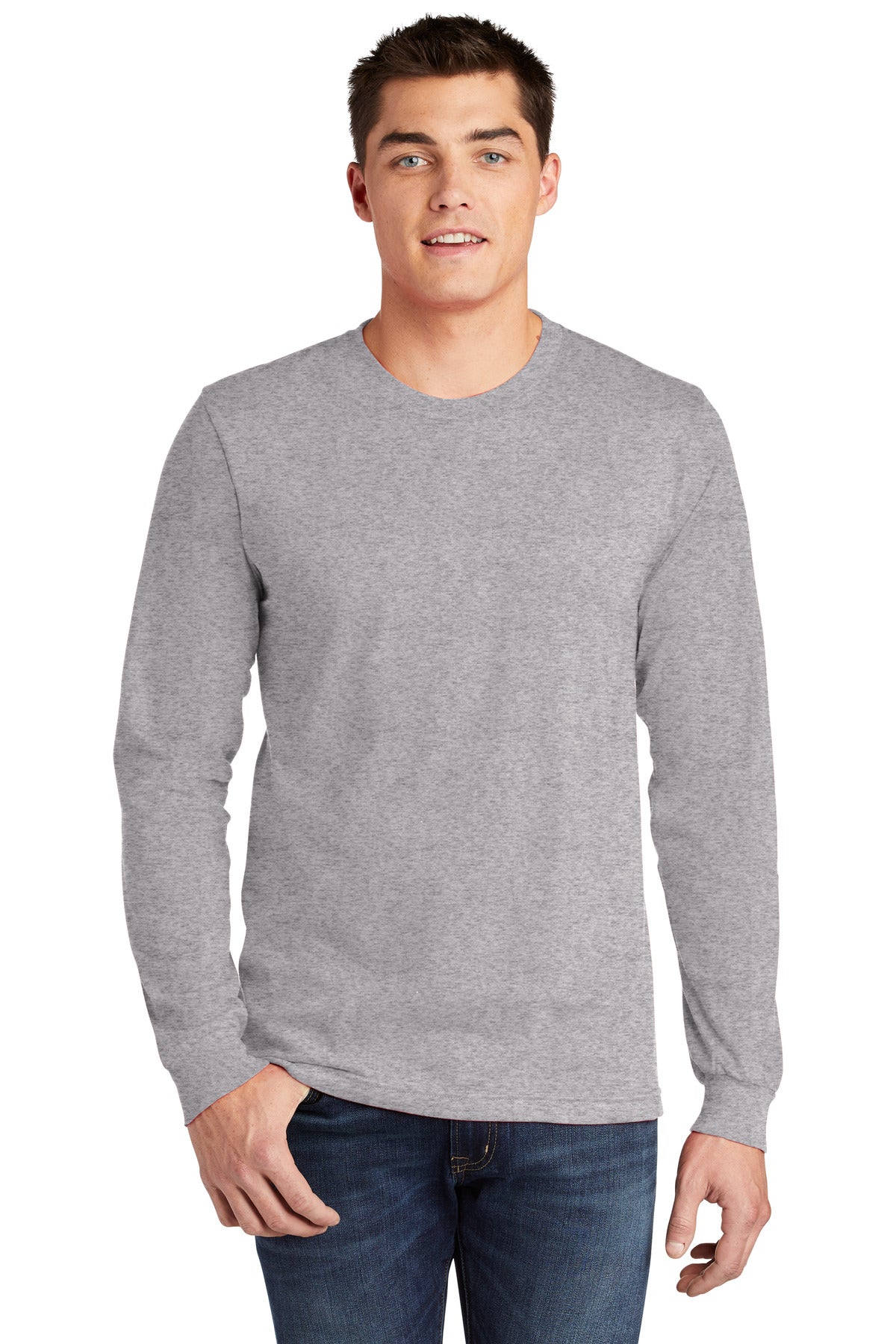American Apparel  Fine Jersey Unisex Long Sleeve T-Shirt 2007 Heather Grey