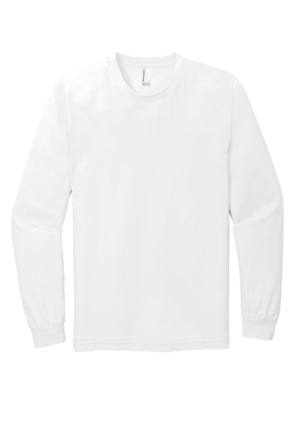 American Apparel  Fine Jersey Unisex Long Sleeve T-Shirt 2007 White