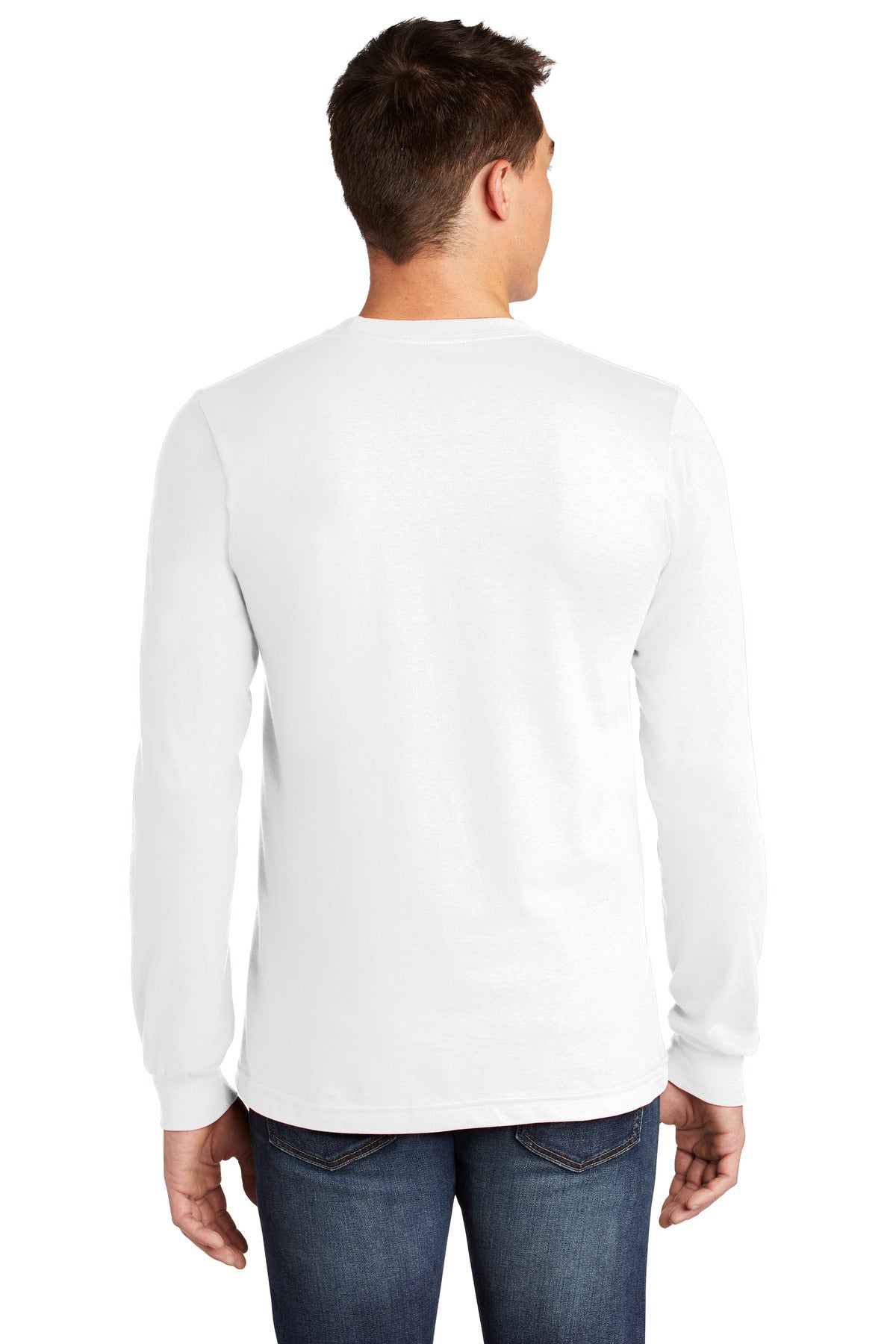American Apparel  Fine Jersey Unisex Long Sleeve T-Shirt 2007 White