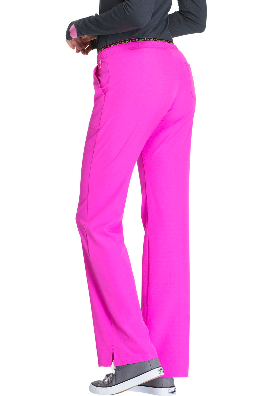 HeartSoul Break on Through 20110 Low Rise Drawstring Pants Glam Fuschia Model Image Back | Heartsoul