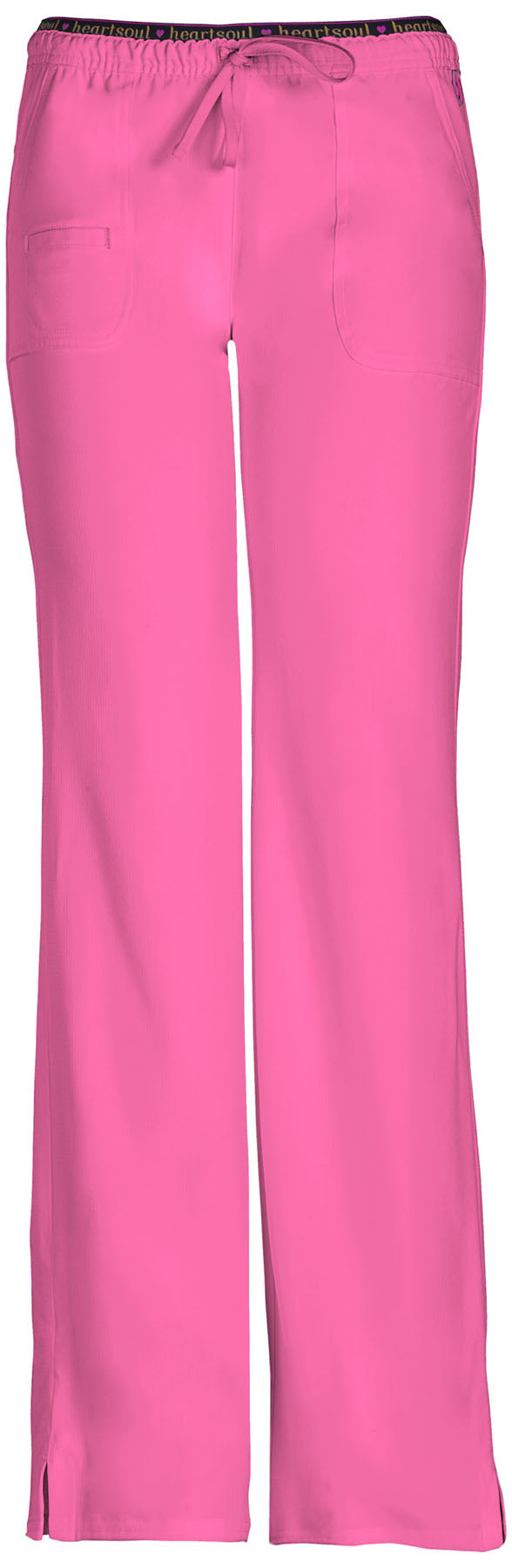 HeartSoul Break on Through 20110 Low Rise Drawstring Pants Pink Party Model Image Front | Heartsoul