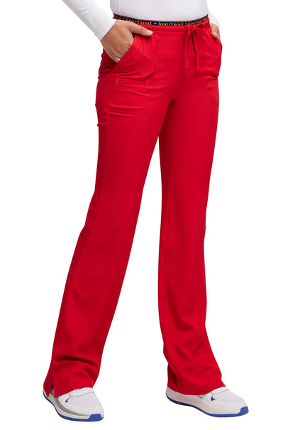 HeartSoul Break on Through 20110 Low Rise Drawstring Pants Red Model Image Front | Heartsoul