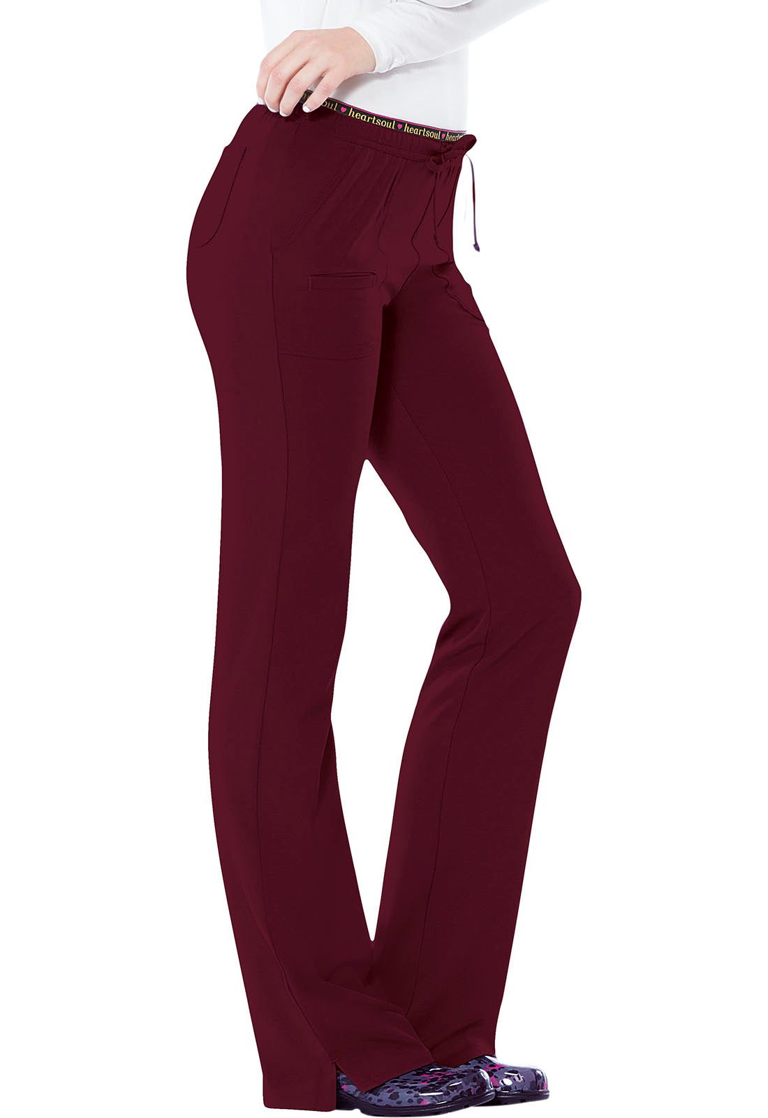 HeartSoul Break on Through 20110 Low Rise Drawstring Pants Wine