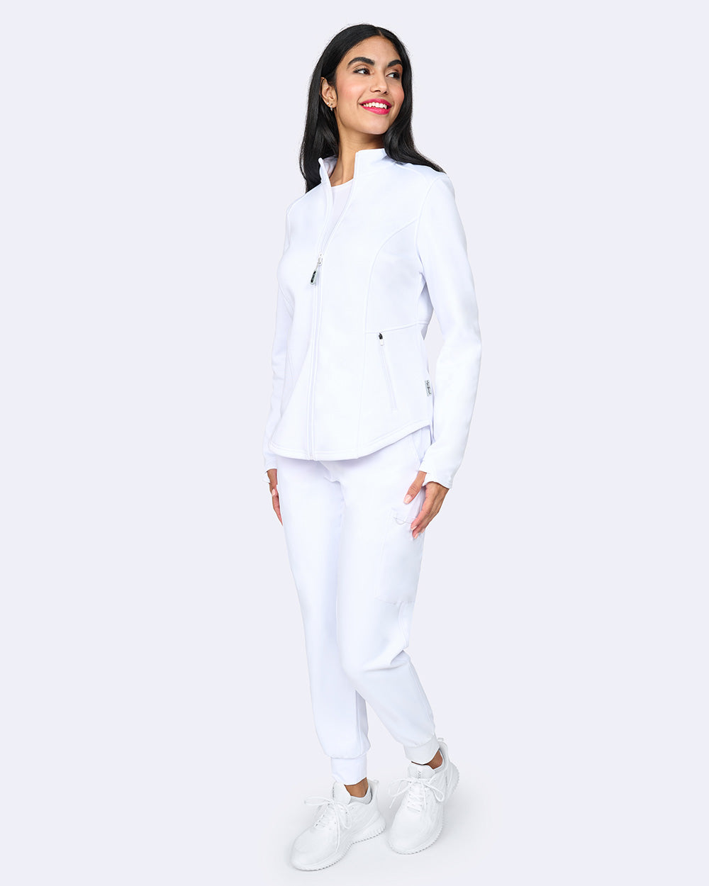 Zavate Megan Bonded Fleece Jacket Style 2023 in color White Image 4