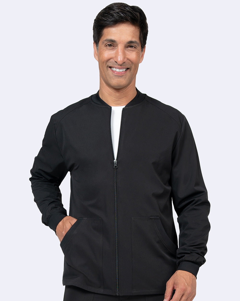 Zavate Mens Warm-Up Jacket Style 2028 in color Black Image 1