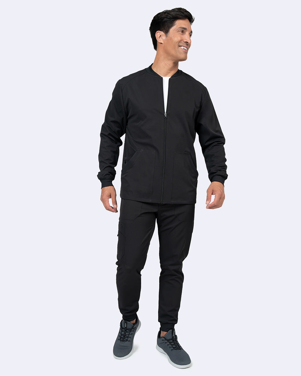 Zavate Mens Warm-Up Jacket Style 2028 in color Black Image 4