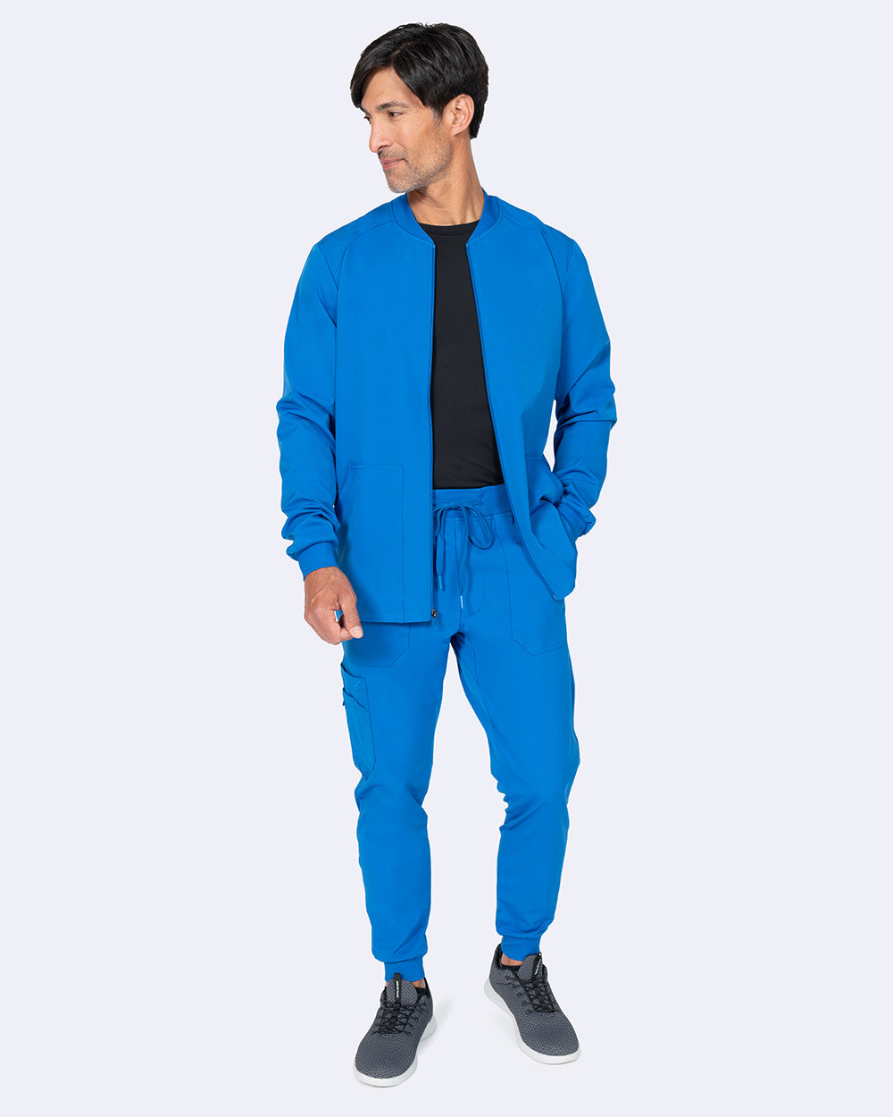 Zavate Mens Warm-Up Jacket Style 2028 in color Royal Image 4