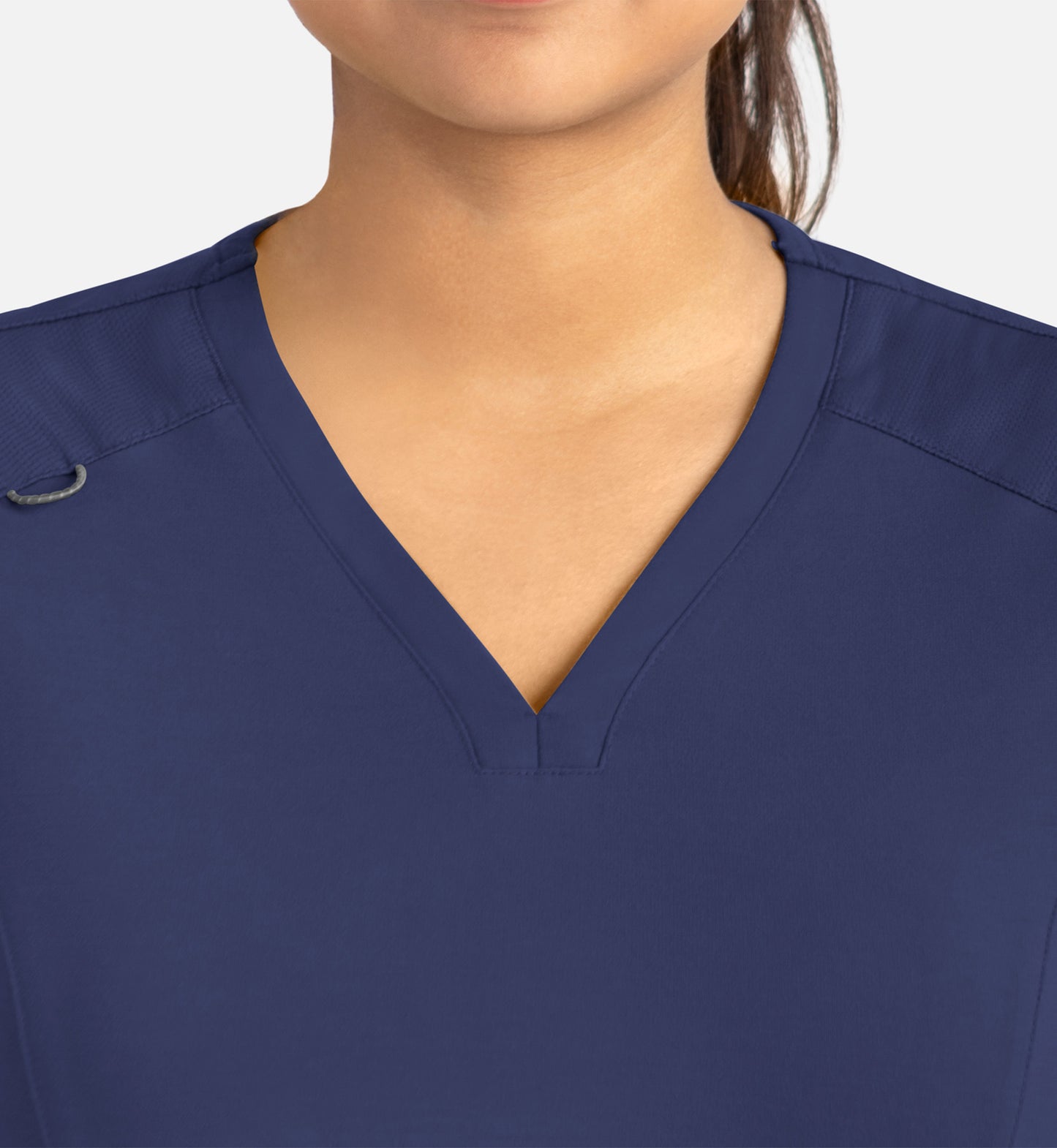 Focus 20302 Women’s Curved V-Neck Top Navy