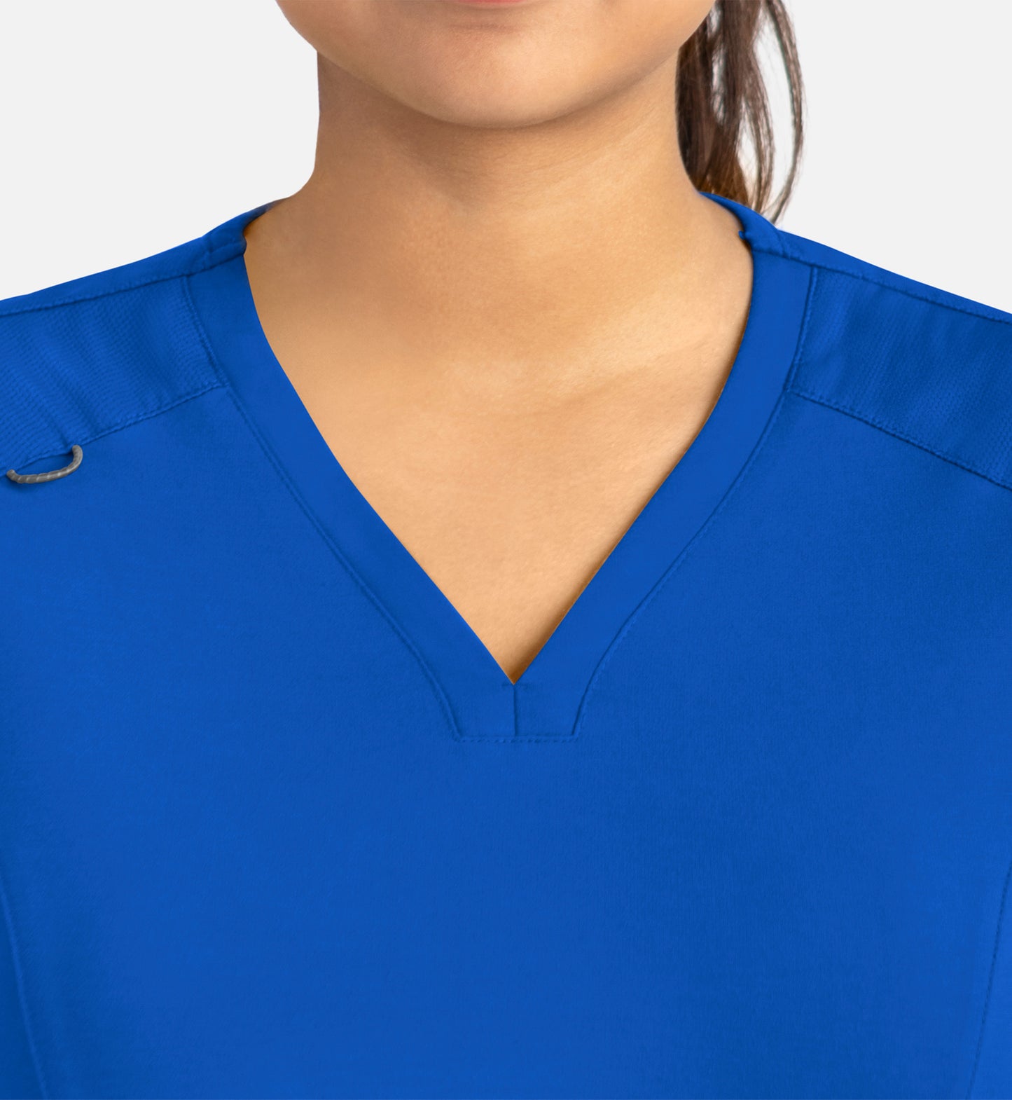 Focus 20302 Women’s Curved V-Neck Top Royal Blue