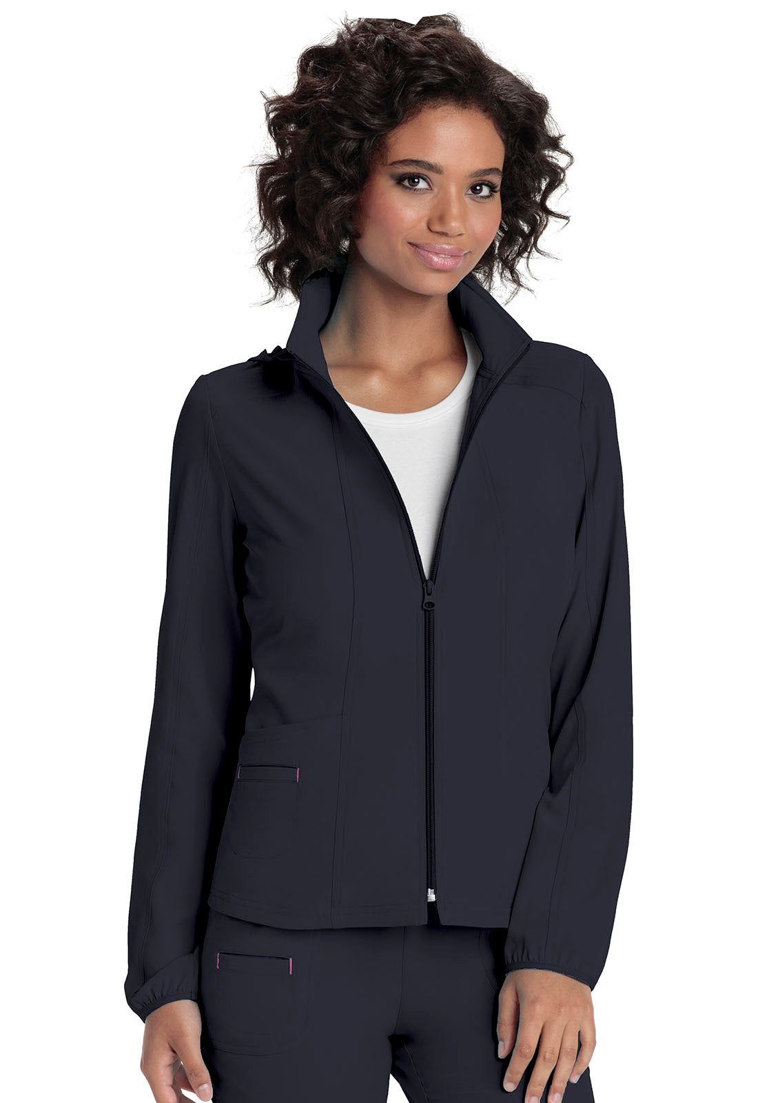 20310 HeartSoul Break on Through Zip Front Warm-Up Jacket (Pewter)