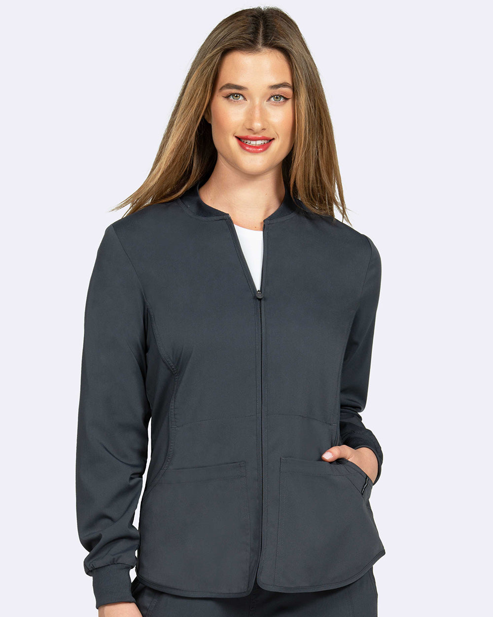 Zavate Midtown Warm-Up Jacket Style 2040 in color Pewter Image 1