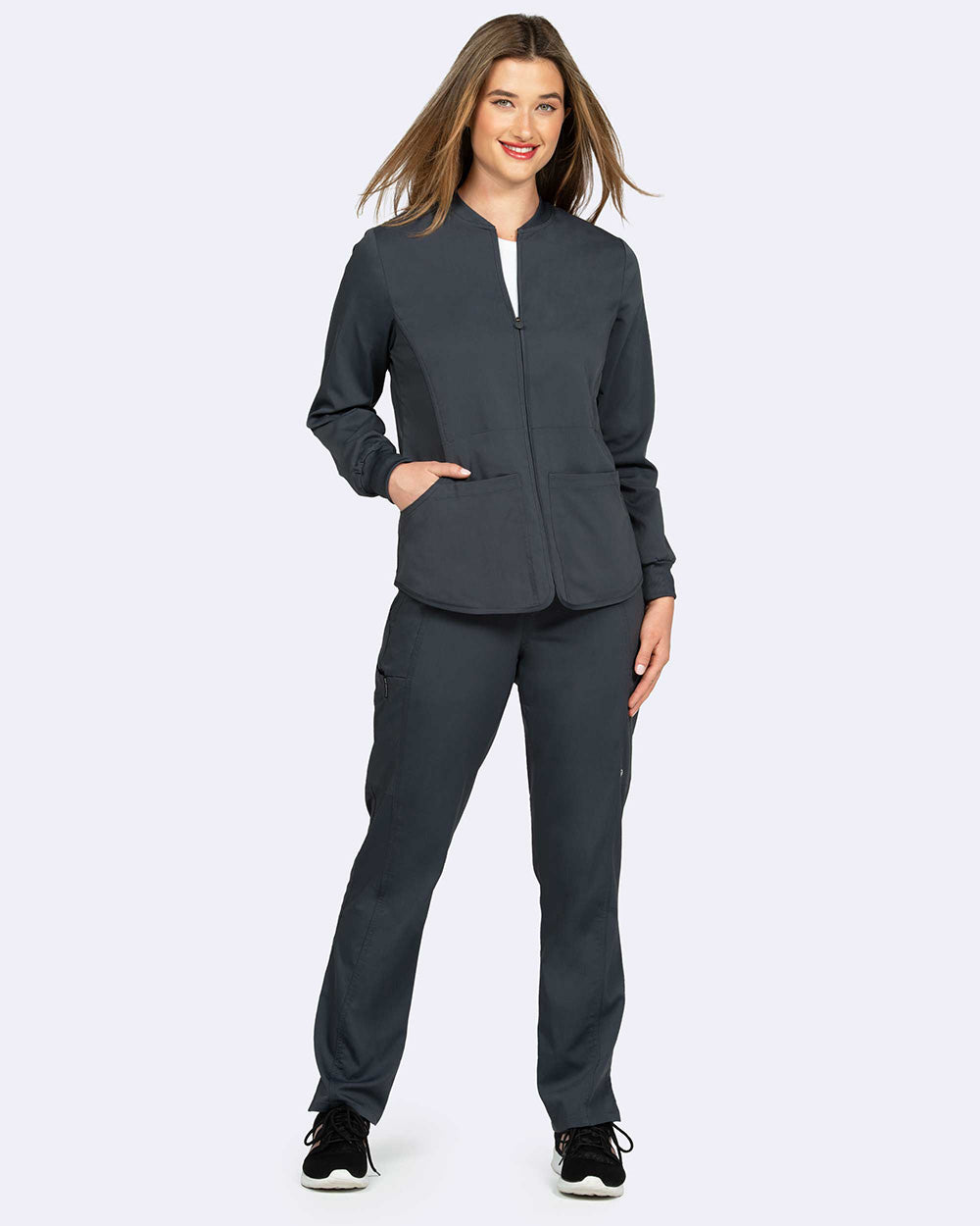 Zavate Midtown Warm-Up Jacket Style 2040 in color Pewter Image 4