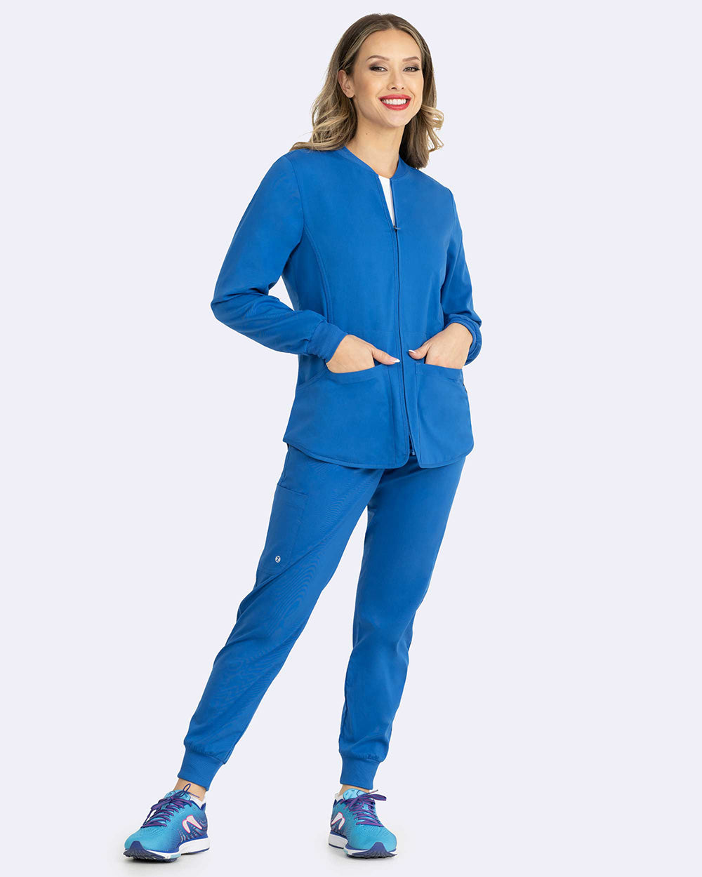 Zavate Midtown Warm-Up Jacket Style 2040 in color Royal Image 4