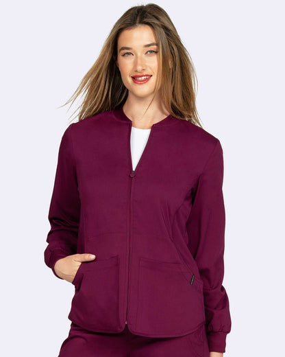 Zavate Midtown Warm-Up Jacket Style 2040 in color Wine Image 1