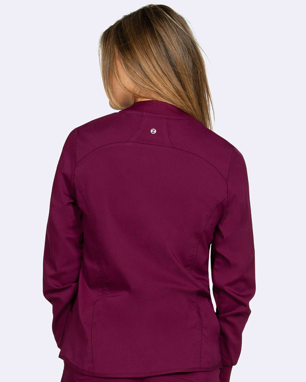 Zavate Midtown Warm-Up Jacket Style 2040 in color Wine Image 2