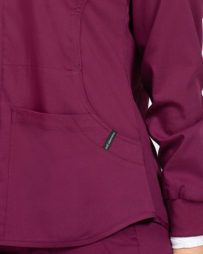 Zavate Midtown Warm-Up Jacket Style 2040 in color Wine Image 3