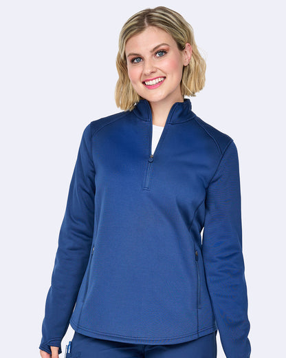 Zavate Half Zip Fleece Pull Over Style 2042 in color Navy Image 1